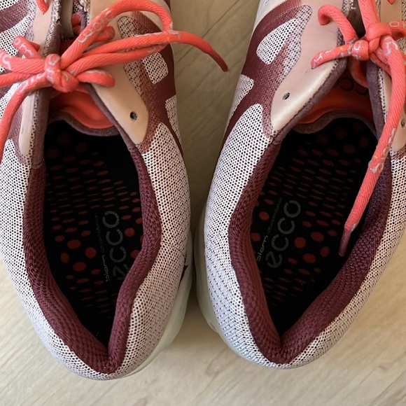 Ecco Biom Fjuel Racer Women's Running Shoes Peach Pink Beige - Picture 8 of 10